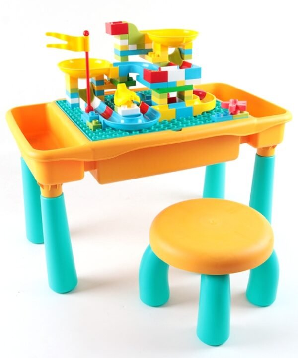 Multifunctional Building Table Learning Toy Puzzle Assembling Toy For Children, Style:, Table + Chair + 101 Blocks, Table + Chair + 83 Blocks, Table +76 Blocks, 76 Blocks, Small Table + 76 Blocks, 300 Small Blocks, 500 Small Blocks