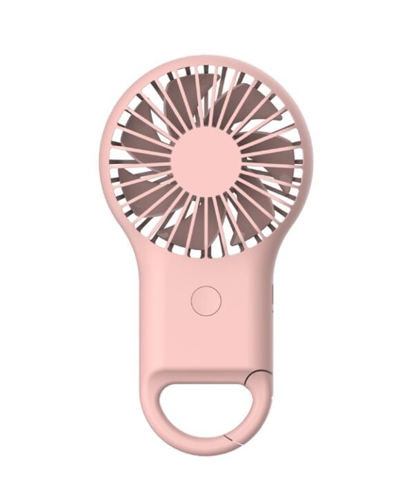 Handheld Pocket Mini Small Fan Portable Charging Outdoor USB Fan With 7 Color Light, Pink, ArmyGreen, Orange