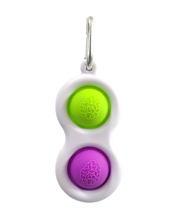 3 PCS Finger Bubble Music Key Buckle Baby Mental Development Can Press The Practice Board Finger Decompression Press Keychain, Color Random Deilvery