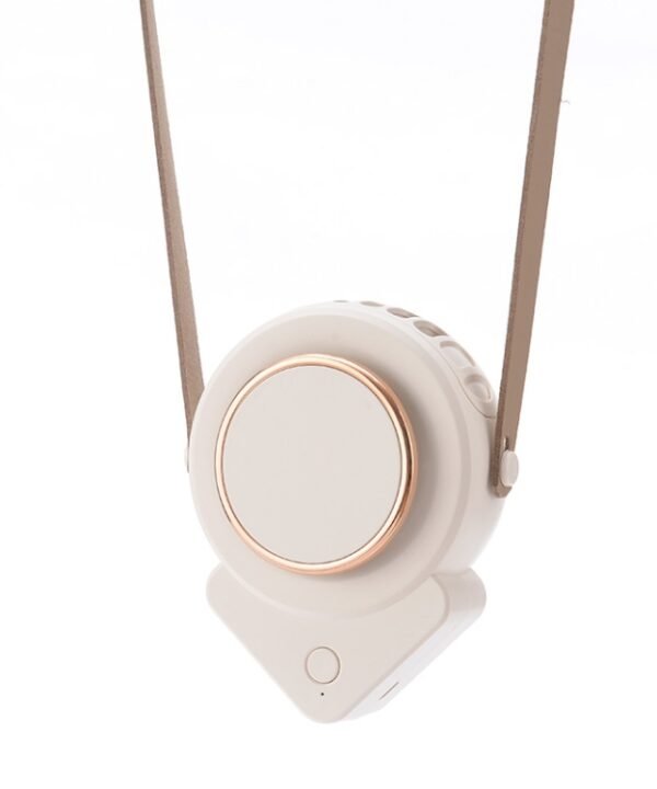 H3 Mini Lazy USB Hanging Neck Fan Student Outdoor Leafless Triangle Fan, White, Pink, Military Green