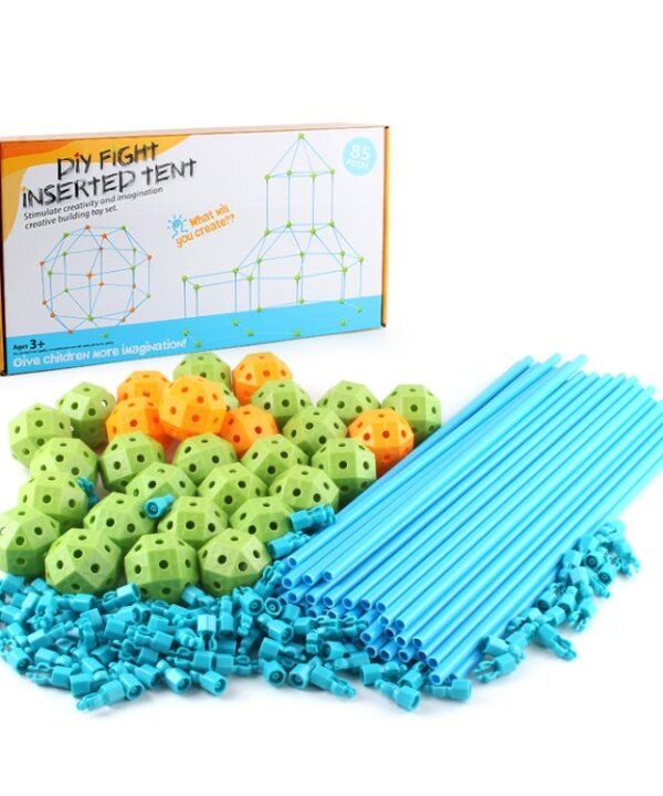 85 in 1 DIY Tent Toy Assembling Play House DIY Children Tent Building Toy, 85 in 1