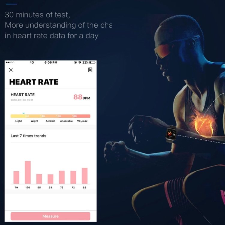 P68 Smart Watches Heart Rate Monitor Blood Pressure Activity Tracker for Xiaomi Band 3 Huawei Color Band 2, TBD056989501A, TBD056989501B, TBD056989501C, TBD056989501D, TBD056989501E, TBD056989501F, TBD056989501G - Image 5