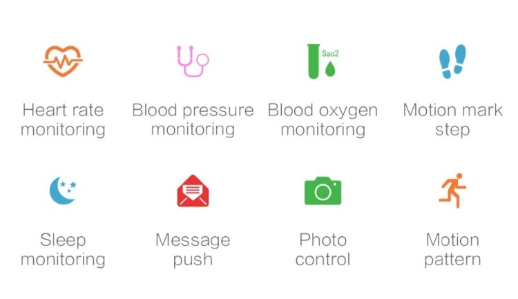 P68 Smart Watches Heart Rate Monitor Blood Pressure Activity Tracker for Xiaomi Band 3 Huawei Color Band 2, TBD056989501A, TBD056989501B, TBD056989501C, TBD056989501D, TBD056989501E, TBD056989501F, TBD056989501G - Image 8