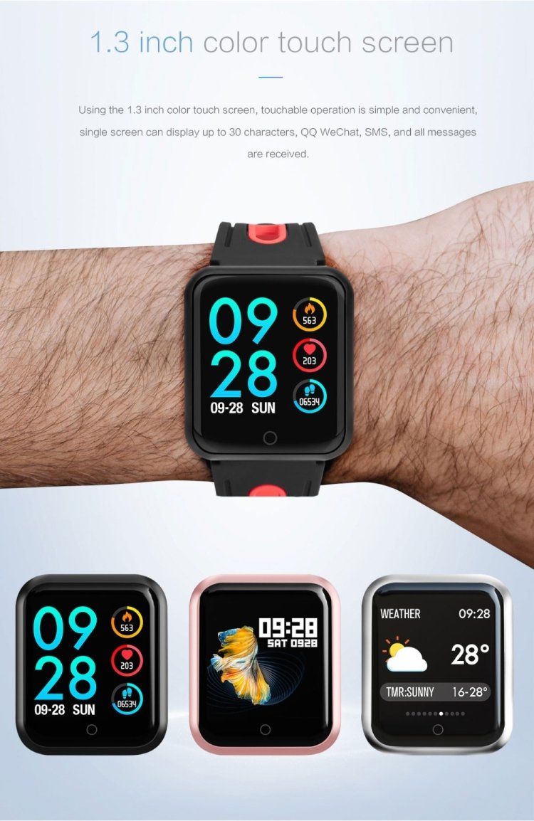 P68 Smart Watches Heart Rate Monitor Blood Pressure Activity Tracker for Xiaomi Band 3 Huawei Color Band 2, TBD056989501A, TBD056989501B, TBD056989501C, TBD056989501D, TBD056989501E, TBD056989501F, TBD056989501G - Image 9