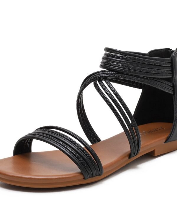 Women Summer Sandals Roman Style Flat Shoes Seaside Beach Shoes, 36, 37, 38, 39, 40, 41, 42