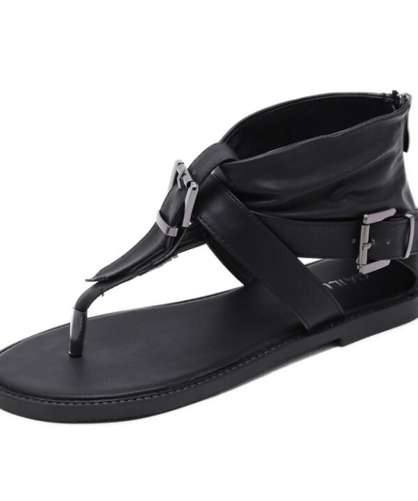 Ladies Belt Buckle Flip Flops Casual Flat Sandals, 35, 36, 37, 38, 39, 40