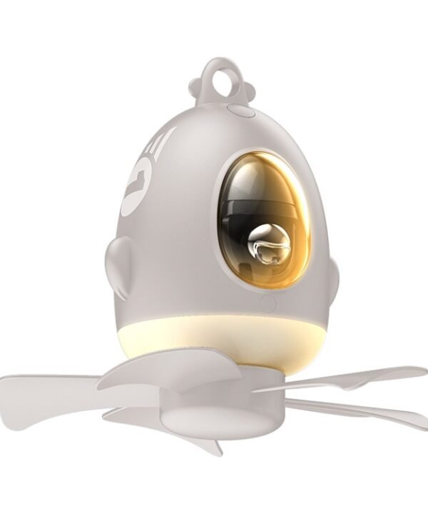 MF023 Airplane Night Light Ceiling Fan Household USB Remote Control Fan, Blue, White