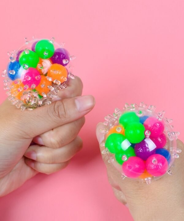 6 PCS 6 Cm Color Beads TPR Vent Ball Decompression Toy, Color Ball, Balloon Ball