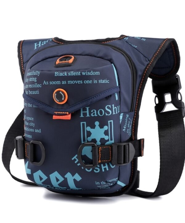 HaoShuai 5126 Outdoor Riding Leg Bag Multifunctional Sports Men Chest Bag Portable Waist Bag Messenger Bag, Navy Blue, Black, Army Green, Dark Green