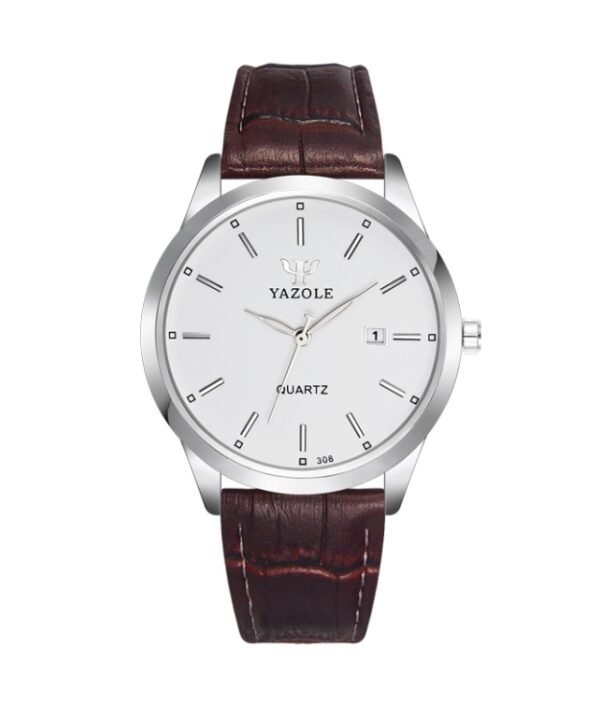 YAZOLE 308 Luminous Quartz Watch Men Watch, White Tray Brown Belt, White Tray Black Belt, Black Tray Black Belt, Black Tray Brown Belt, White Tray Silver Steel Strip, Black Tray Silver Steel Strip, Black Shell Black Tray Black Belt...