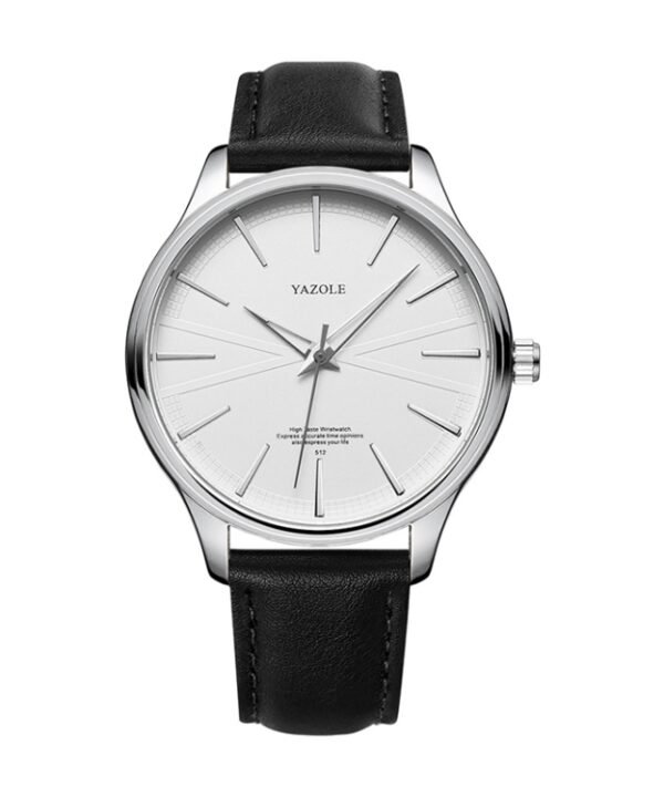 YAZOLE 512 Casual Quartz Men Watch, Silver Shell Black Tray Black Belt, Silver Shell White Tray Black Belt, Silver Shell Black Tray Brown Belt, Silver Shell White Tray Brown Belt, Black Shell Black Tray Black Belt, Black Shell Black Tray Brown Belt