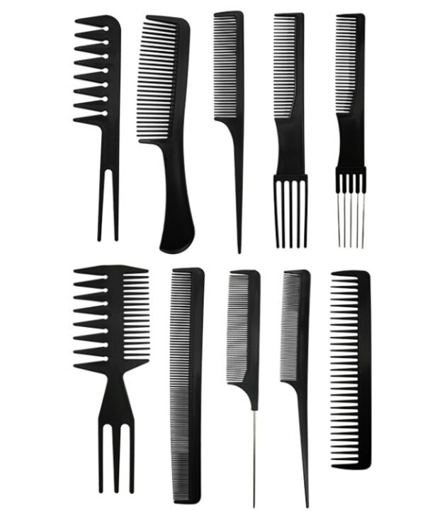 10pcs / Set Hairdressing Plastic Flat Comb