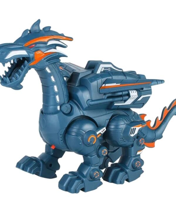 Electric Mechanical Dinosaur Toy Simulation Animal Toy Multifunctional Sound And Light Toy, Style:, Spray-Blue, Spray-Dark Black, No Spray-Gray, No Spray-Green