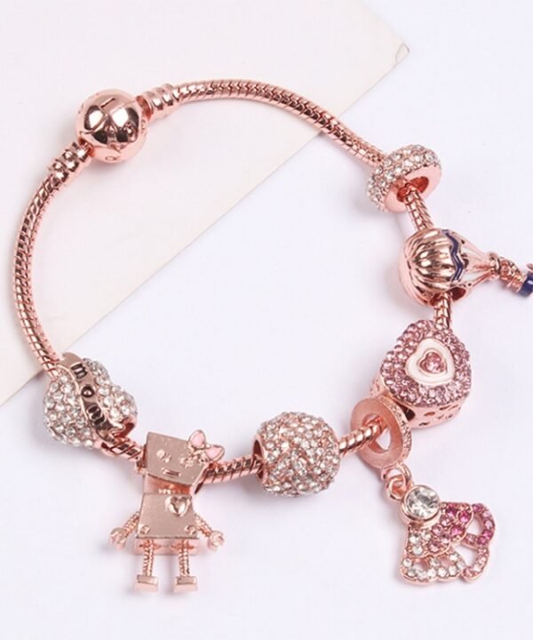 Women Rose Gold Beaded Bracelet, SL124 18cm, SL124 19cm, SL124 20cm, SL125 18cm, SL125 19cm, SL125 20cm, SL126 18cm, SL126 19cm, SL126 20cm, SL128 18cm, SL128 19cm, SL128 20cm, SL129 18cm, SL129 19cm, SL129 20cm, SL130 18cm, SL130 19cm, SL130 20cm...