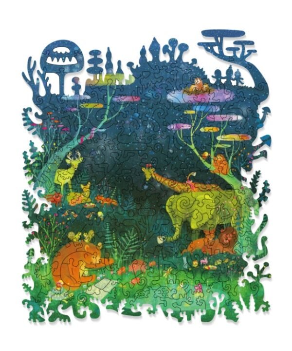 Irregular Wooden Puzzle Adult High Difficulty Creative Gift, Harmonious Island
