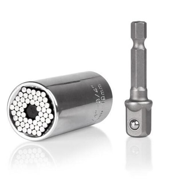 Universal Torque Wrench Head Set Socket Sleeve 7-19mm Power Drill Ratchet Bushing Spanner Key Magic Multi Hand Tools