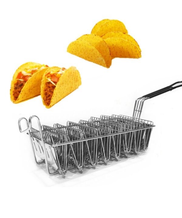 Stainless Steel Taco Tortilla Crust V-Shaping Tool ,Style:, 5 Inch  Clip, 4 Grid Fried Basket, 6 Grid Fried Basket, 8 Grid Fried Basket