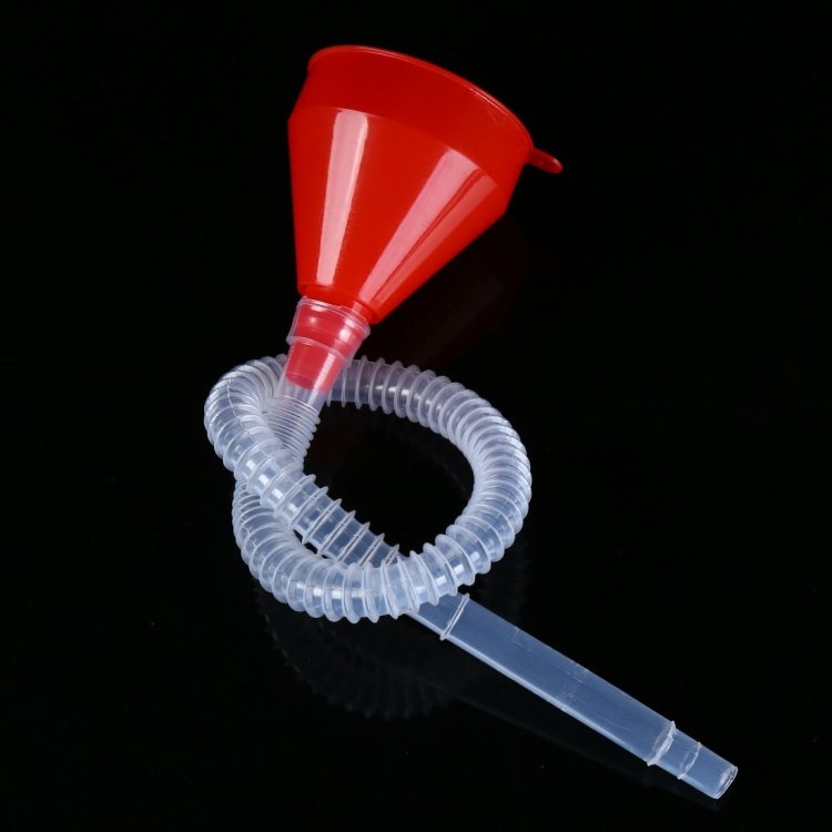 Pour Oil Tool Car Motorcycle Truck Vehicle Plastic Filling Funnel with Soft Pipe - Image 2