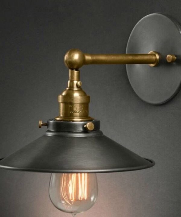 Antique Pure Copper Single-head Wall lamp Living Room Vintage Fashion Bar Lamp without Bulbs, 22cm, 24cm, 26cm, 30cm