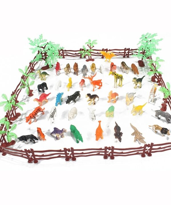 68 in 1 Simulation Mini Zoo Toy Set Solid Dinosaur Models Toy