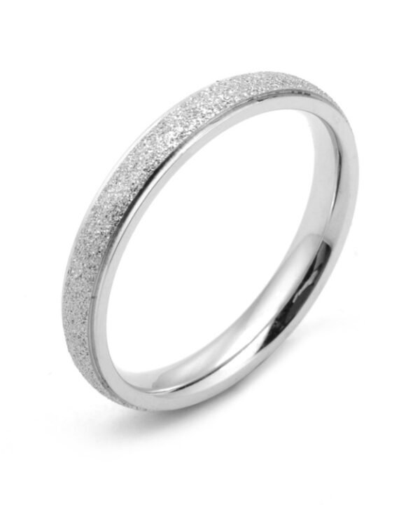 Three Lifetimes Titanium Steel Couple Rings Very Fine Frosted Ring, US Size 3, US Size 4, US Size 5, US Size 6, US Size 7, US Size 8, US Size 9, US Size 10