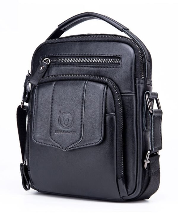 BUFF CAPTAIN 777 Men Leather Shoulder Bag First-Layer Cowhide Retro Large Capacity Satchel