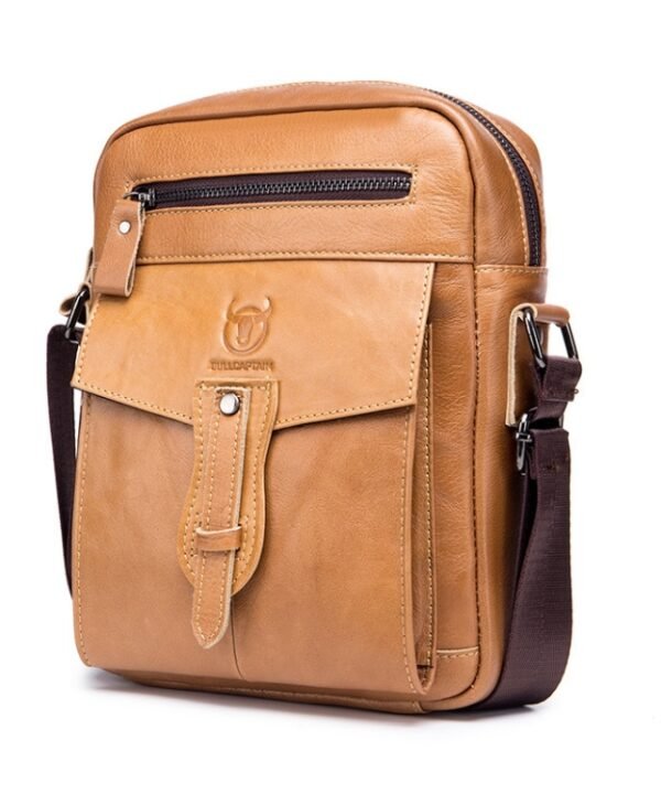 BUFF CAPTAIN 053 Men Leather Shoulder Messenger Bag First-Layer Cowhide Large Capacity Briefcase, Specification：, Large (Yellow Brown), Small (Yellow Brown), Large (Black), Small (Black), Large (Dark Brown), Small (Dark Brown)