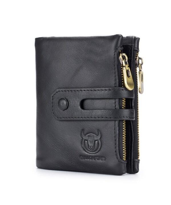 BUFF CAPTAIN 021 Leather Men Vertical Wallet Short Multi-Function Wallet