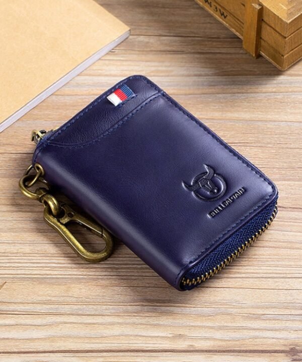 BUFF CAPTAIN 474 Multifunctional Leather Coin Purse Man Hanging Waist Door Anti-Brush Key Bag, Blue, Black, Yellow Brown, Brown, Yellow Brown Gift Box, Black Gift Box, Brown Gift Box, Blue Gift Box