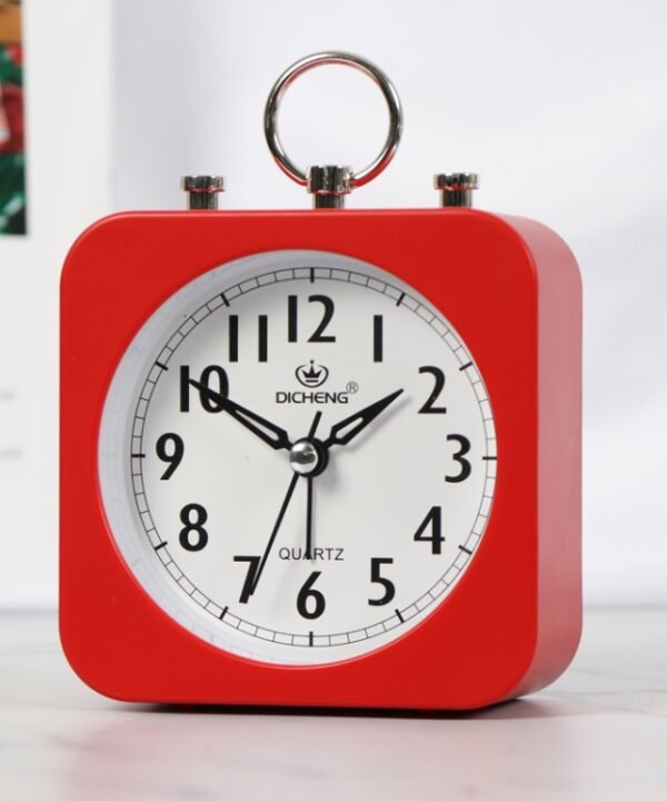 Lazy Silent Small Alarm Clock Office Home Desktop Clock, Red, Green, Blue, Black, Pink, Grey