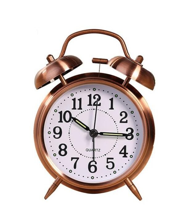 Metal Quality Mute Luminous Alarm Clock Classic Double Bell Clock