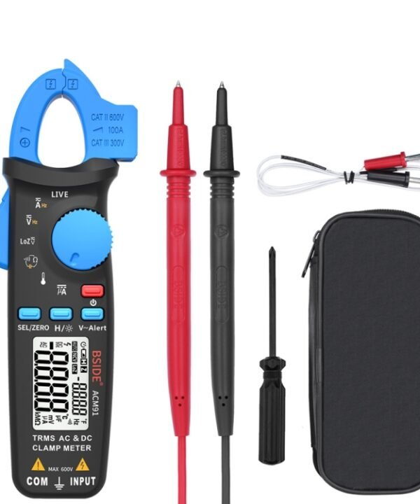 BSIDE ACM91 Digital Clamp Meter AC/DC Current 1mA True RMS Auto Range  Capacitor Tester Multimeter, ACM91 Blue, ACM91 Black, ACM91 Grey