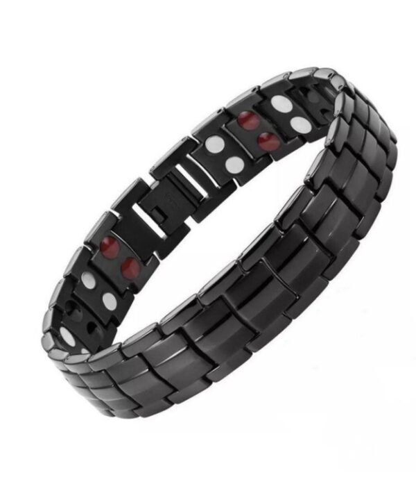 Double Row Magnet Magnetic Therapy Bracelet For Men, Colour: Bronze Full Magnet, Black, White, Gold, Black Full Magnet, Bronze Full Magnet