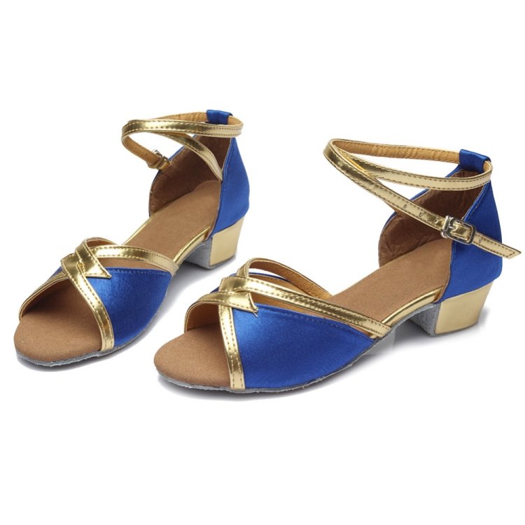 Tango Salsa Latin Low Heel Soft Bottom Dance Shoes for Girls & Women, 24, 25, 26, 27, 28, 29, 30, 31 - Image 5
