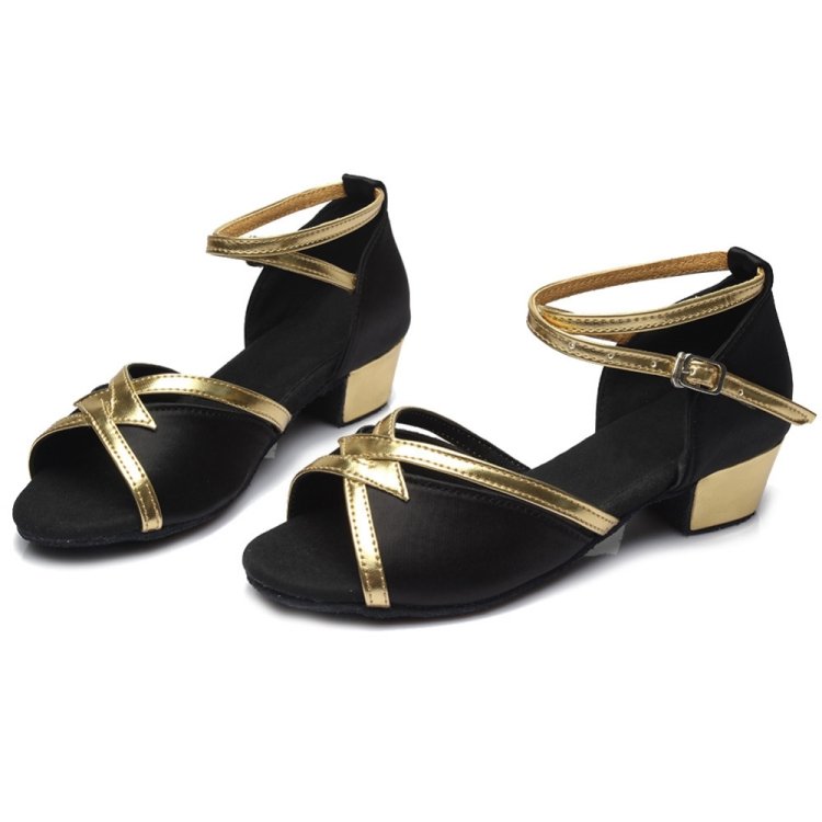 Tango Salsa Latin Low Heel Soft Bottom Dance Shoes for Girls & Women, 24, 25, 26, 27, 28, 29, 30, 31 - Image 6