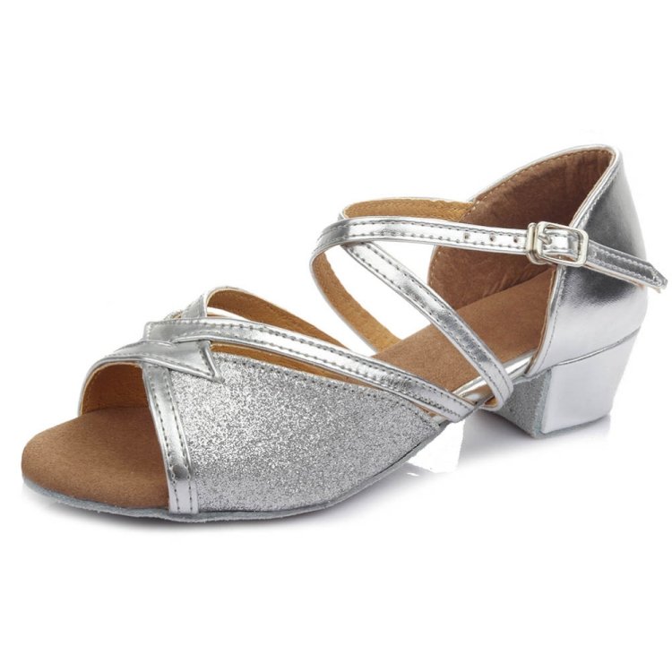 Tango Salsa Latin Low Heel Soft Bottom Dance Shoes for Girls & Women, 24, 25, 26, 27, 28, 29, 30, 31 - Image 7