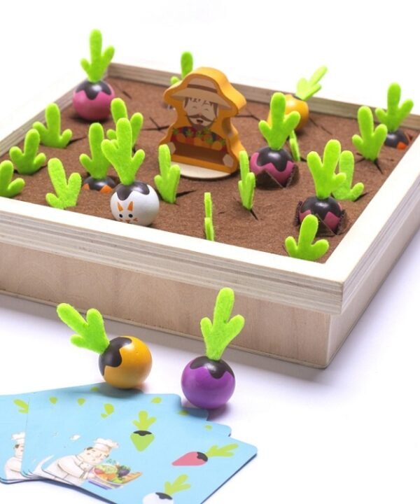 Farm Pulling Carrot Memory Chess Board Game Children Wooden Enlightenment Early Educational Toys, Pulling Carrot Memory Chess