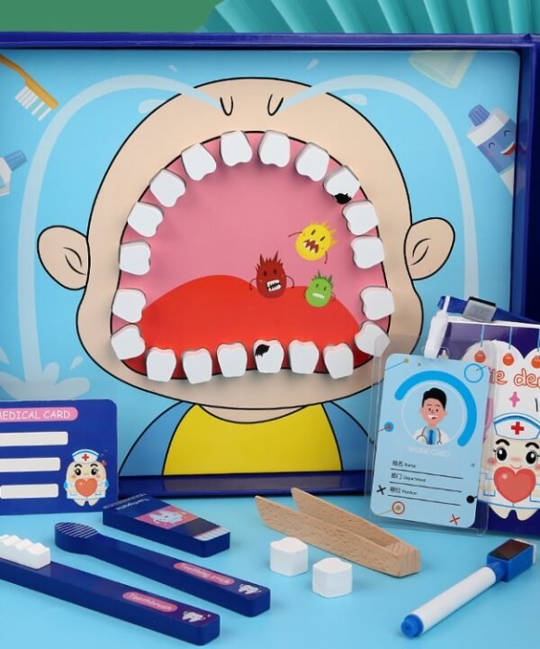 Children Educational Role Playing Simulation Wooden Dentist Suit, Dentist Suit