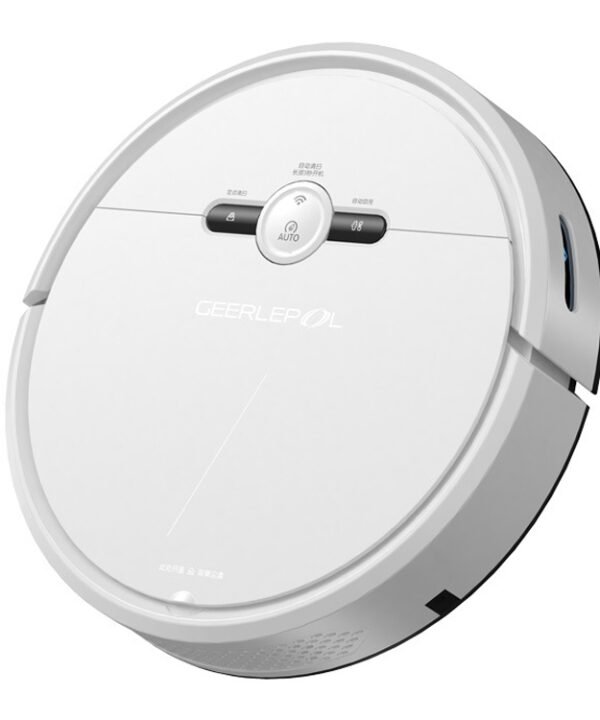 GEERLEPOL Smart Home Automatic Refilling Sweeping Robot, High Configuration Support Mobile Phone APP, White, Black