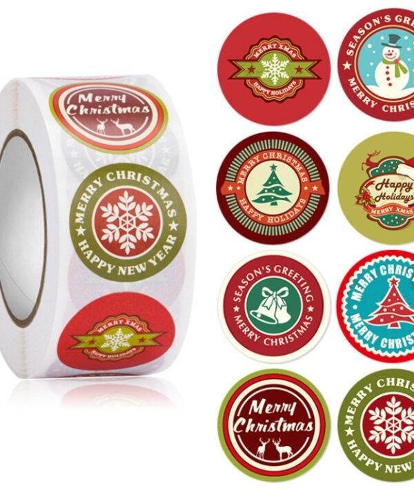 Christmas Gift Sticker Decoration Label Sealing Sticker, HA048, HA049, HA050, HA051, HA052, HA131, HA132, HA133, HA134