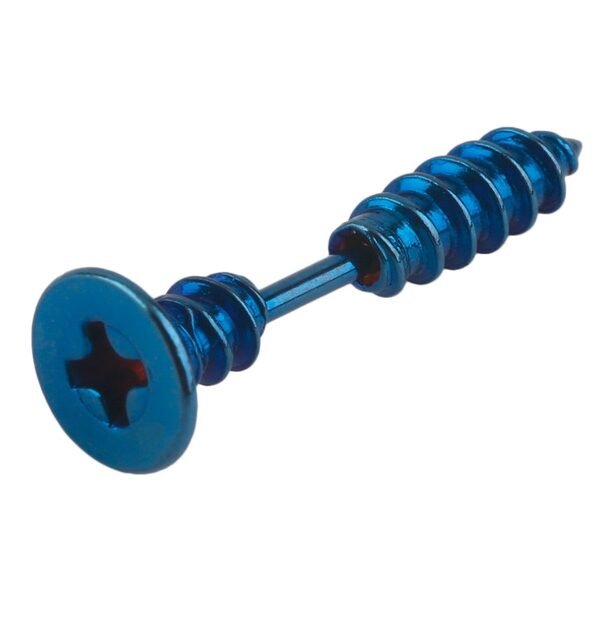 Vacuum Plating Personality Titanium Steel Screw Stud Earrings, Dark Blue, Black, Gold, Silver, Colorful