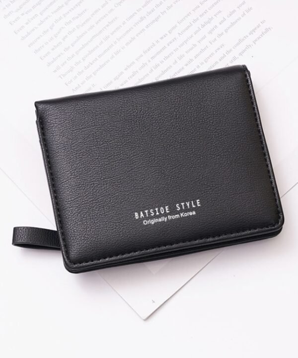 BATSIOE Short Type Ladies Wallet Small Fresh Two-Fold Student Bag Simple Multi-Card Coin Purse, Black, Blue, Pink, Gray, Green, Lotus Pink