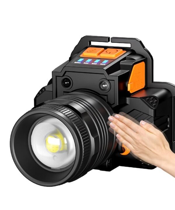 SASQUATCH T50 USB Charging Smart Sensor Head-Mounted Fishing Light Zoom Headlight Outdoor Miners Lamp,Style:, T8  (2 x 1200MA  Battery), T8  (2 x 2000MA Battery)