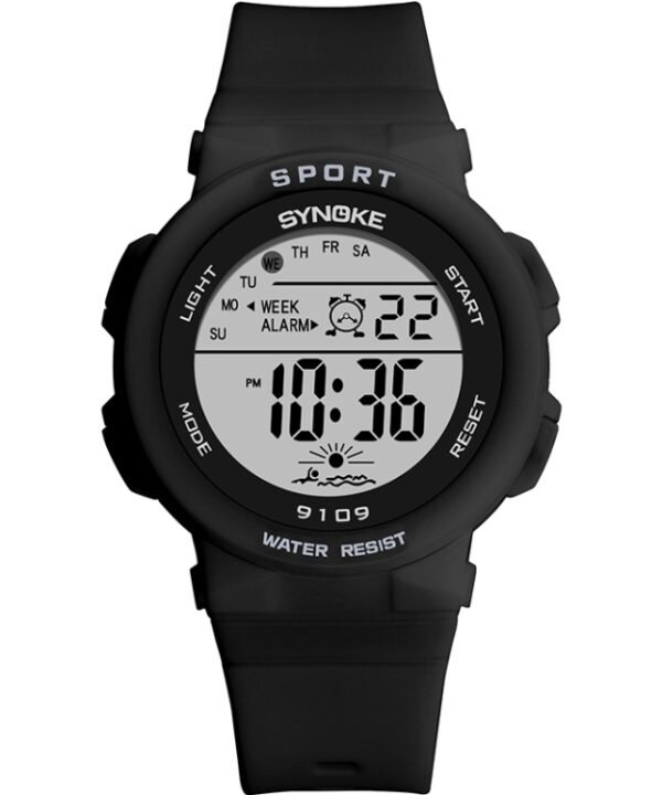 SYNOKE 9109 Student Multifunctional Waterproof Colorful Luminous Electronic Watch, Black, Pink, White, Lake Green