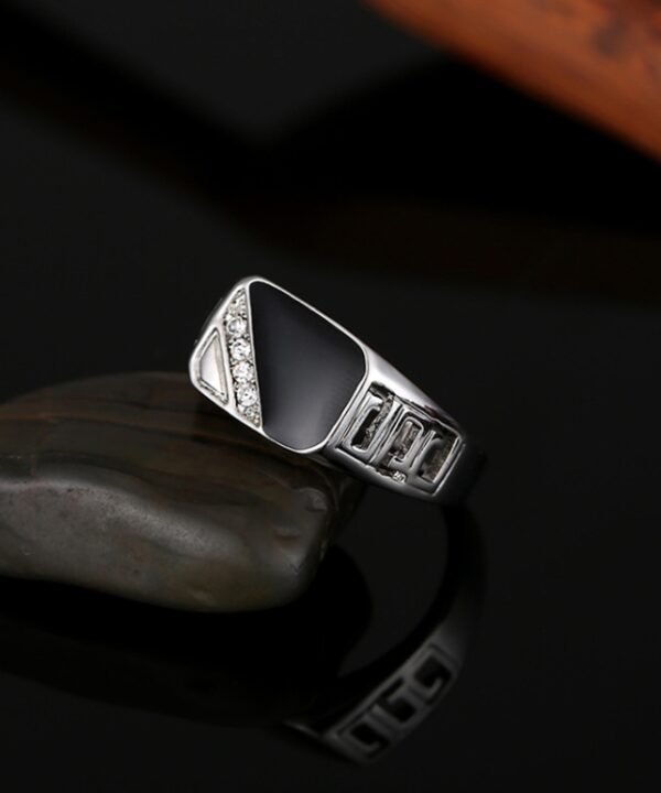 Male Fashion Classic Rhinestone Enamel Rings, 7, 8, 9, 10, 11, 12