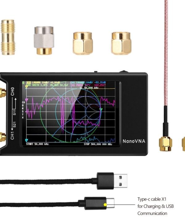 NanoVNA-H4  4 Inch Full View LCD Screen 50Khz-1.5Ghz VNA HF VHF UHF UV Vector Network Analyzer