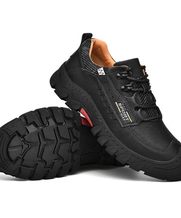 XZ2182 Autumn Men Outdoor Hiking Shoes Cowhide Laced Thick-Soled Men Shoes, 38, 39, 40, 41, 42, 43, 44, 45, 46