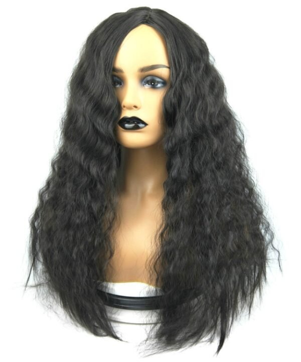 Women Chemical Fiber Middle Split Corn Perm Small Curly Long Wig