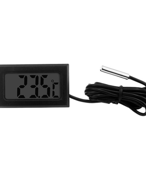 Fish Tank Digital Thermometer Waterproof Probe Electronic Measuring Thermometer, Line Length: 5m (Black), 1m (Black), 1m (White), 2m (Black), 2m (White), 5m (Black), 5m (White)