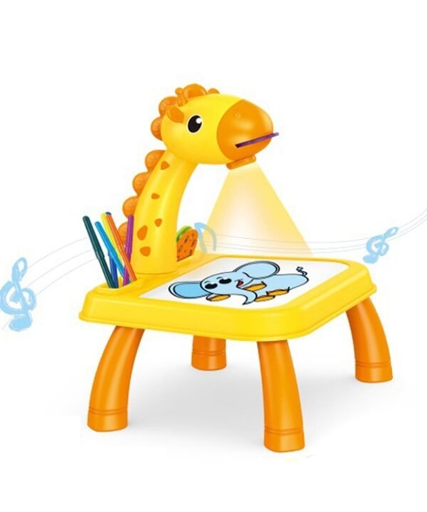 Children Multifunctional Projection Painting Toy Writing Board, wthout Watercolor Pen, Style:, Giraffe Yellow, Blue (No Projection), Pink (No Projection), Giraffe Pink, Dinosaur Blue, Dinosaur Pink
